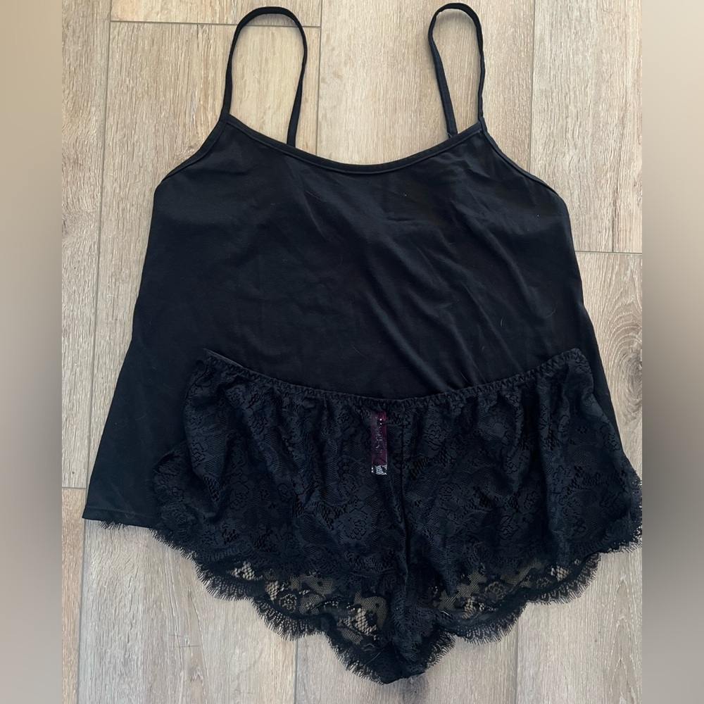 Adore Me Black Lace Sleepwear Set, NWT
